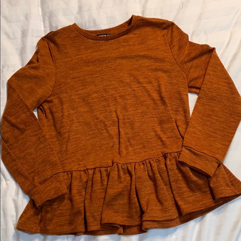 SHEIN BURNT ORANGE BLOUSE